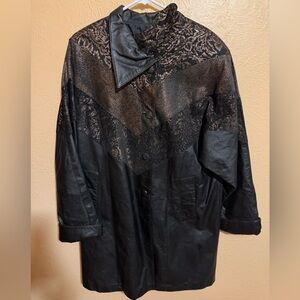 VTG Avanti Black and Brown Trench Coat